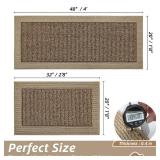 BEQHAUSE Kitchen Rugs and Mats Set of 2 Non-Slip Kitchen Mats for Floor, Absorbent and Stain Resistant Kitchen Runner, Machine Washable Rugs for Kitchen, Laundry & Sink, 20"x32"+20"x48", Taupe - Retai