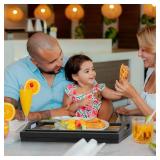 2 Pack Breakfast in Bed Tray for Eating, 16.92 x 12.6 Inch Bed Table Tray with Folding Legs & Handles, Bamboo Food Lap Trays Fits for Adult Kids Eating/TV/Surgery Recovery by Easoger. Set of 2 - Retai