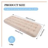 Geetery 4 Pcs Large Air Mattress for Adult Kid 75 x 30 x 8.7 Inch Inflatable Sleepover Airbed Foldable Flocked Blow up Bed with Patch Portable Toddler Air Mattress for Home Travel Camping Tent Party