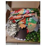 Yuntau 20 Pcs Seasonal Front Door Sign for All Seasons Hanging Interchangeable Holiday Welcome Sign, Rustic Round Wood Wreaths Wall Hanging Outdoor Indoor Farmhouse Front Door Home Decor(Black) - Reta