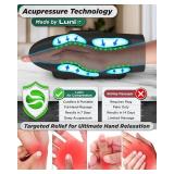 Lunix LX3 FSA Hand Massager, Heated Air Compression, for Arthritis & Carpal Tunnel Relief, Finger Numbness & Wrist Pain Relief, Cordless Rechargeable, Charcoal Black - Retail: $109