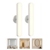 cambk Set of 2 Wireless Vanity Makeup Lights for Mirror, Rechargeable LED Stick On Light Bar for Bathroom Mirror with 3 CCT&Dimmable, Elegant Cordless Lighting Chritsmas Holiday Gifts for Women - Reta