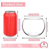 PINIWON 2 Pack Clear Round Glass Vases, 4.7 W x 3.5 H, Bubble Bowl Flower Vase for Table Centerpieces, Candle Holders for Wedding Event Home Decor - Retail: $30