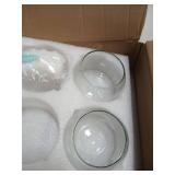 PINIWON 2 Pack Clear Round Glass Vases, 4.7 W x 3.5 H, Bubble Bowl Flower Vase for Table Centerpieces, Candle Holders for Wedding Event Home Decor - Retail: $30