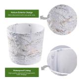 Ekirlin 7 Inch Natural Ore Textures Plant Pot, Resin Outdoor Planters with Drainage Hole, Removable Rubber Stopper and Non-Slip Soft Pad,Weatherproof Decorative Pot for Indoor/Garden Plants - Retail: 