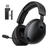 OPUTIK Wireless Gaming Headset with Mic for PC PS4 PS5 Switch 2, 2.4Ghz/Bluetooth Gamer Headphones with Microphone for PlayStation 4 5 - Retail: $21