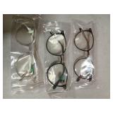 PEYEOISD 3 Pack Retro Round Wire Frame Reading Glasses Women Men, Vintage Blue Light Blocking Reader with Super Light Lenses +2.50 - Retail: $16