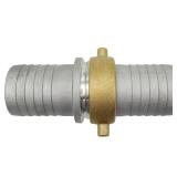 BITOTU 2 inch Aluminum Pin Lug Hose Shank Fitting Set, 2" Hose Shank Coupling Set with 4 Hose Clamps (2 inch) - Retail: $26