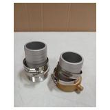 BITOTU 2 inch Aluminum Pin Lug Hose Shank Fitting Set, 2" Hose Shank Coupling Set with 4 Hose Clamps (2 inch) - Retail: $26