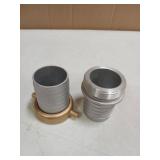 QWORK Aluminum Pin Hose Shank Fitting Set, 2" 75 PSI Pin Lug Hose Shank Coupling Set - Retail: $14