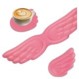 Angel Wing Wrist Rest,Cute Wrist Rest for Keyboard and Mouse,Hand Rests Set Include Ergonomic Keyboard & Mouse Hand Rest and Coaster,Filled Resilient Memory Foam,for Work,Study,Gaming (Pink) - Retail: