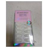 BTArtbox White Press On Nails Short - Soft Gel Press on Nails Almond, White Glue on Nails with Nail Glue, Reusable Stick on Nails in 16 Sizes, Cream Puff - Retail: $12