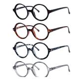 Eyekepper 4-pack Reading Glasses Women Small Lens Round Readers +4.00 - Retail: $22