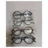Eyekepper 4-pack Reading Glasses Women Small Lens Round Readers +4.00 - Retail: $22