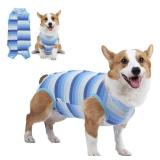 Coppthinktu Recovery Suit for Dogs Dog Onesie for Surgery, Dog Surgery Recovery Suit for Small Medium Dogs, E-Collar Alternative Anti Licking Abdominal Wounds Pet Surgery Recovery Neuter Suit - Retail