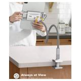 Lamicall Gooseneck Tablet Holder, Tablet Stand : Flexible Arm Clip Tablet Mount Gifts, Compatible with iPad mini Pro Air, Kindle, Switch, Galaxy Tabs, More 4.7-10.5" Devices - Gray - Retail: $20