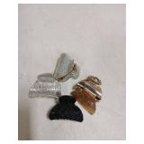 4 Pcs Acrylic Hair Claw Clips Glitter Non Slip Hair Barrette Jaw Clamps Ponytail Holder Hair Accessories for Women and Girls (Glitter Sides Need Glued) - Retail: $10