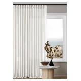 Off White Linen Pinch Pleated Curtains 80 Inches Long 2 Panels for Living Room Bedroom Beige White Textured Linen Pleated Hooks Rings Back Tab Boho Neutral Light Filter Curtain Drapes 80 Inch Length -