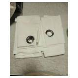 BGment Ivory Cream Short Linen Sheer Curtains 48 Inch Length for Small Windows, Grommet Light Filtering Casual Windows Textured Privacy Curtains for Bedroom/Living Room, 2 Panels (Each 38 x 48 Inch) -