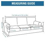 H.VERSAILTEX Sofa Cover 4 Piece T Cushion Sofa Slipcovers Thick Velvet Couch Cover Stretch T Cushion Sofa Covers for 3 Cushion Couch with 3 Individual T Cushion Covers Washable, Sea Grass - Retail: $6