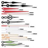 Mudder 6 Pieces High Torque Long Shaft Clock Movement Mechanism with Pasters, Hooks and 6 Different Pairs of Hands Clock Repair Parts Replacement (20 mm/ 0.78 Inches) - Retail: $16