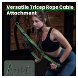 Tricep Rope Cable Attachment Handles, Tricep Pull Down Attachment for Cable Machine, 3 Lengths Tricep Rope for Face Pull, Push Down, Tricep Extension, Cable Rope Attachment for Gym Home Workout - Reta