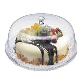Amazing Abby - Kate - 12-Inch Acrylic Cake Plate with Dome, Plastic Cake Stand with Cover, Serving Platter with Lid, BPA-Free and Shatter-Proof, Perfect for Display, Party, Entertaining, and More - Re
