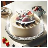Amazing Abby - Kate - 12-Inch Acrylic Cake Plate with Dome, Plastic Cake Stand with Cover, Serving Platter with Lid, BPA-Free and Shatter-Proof, Perfect for Display, Party, Entertaining, and More - Re