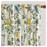 MUSSEL White Luxury Velvet Floral Curtains 84 inches for Living Room,Vintage Victorian Botanical Blackout Curtain Drapes,2 Panels Mid Century Art Deco Bird Flower Window Curtains for Bedroom - Retail: