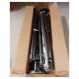 Tension Curtain Rod 31-88 inch Black Shower Curtain Rods for Bathroom Adjustable Curtain Rods No Drilling for Windows Spring Rod for Closet Tension Or Screw Mount Easy Install Non Slip, No Rust - Reta