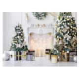 WOLADA Christmas Photo Backdrop White Christmas Party Backdrop for Photography 10x8FT 11973 - Retail: $46