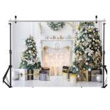 WOLADA Christmas Photo Backdrop White Christmas Party Backdrop for Photography 10x8FT 11973 - Retail: $46