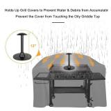 TBTeek Grill Griddle Cover Support Pole for Outdoor Small BBQ Gas Grill Table Covers, Prevent Water Pooling and Collecting Debris, Fits All inch Blackstone Weber Char-Broil Outdoor Grill Rack Covers