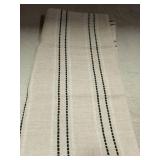 AELS 20x20 Decorative Farmhouse Linen Throw Pillow Covers, Boho Textured Pillow Case, Set of 2, Beige with White & Black Stripe Patchwork Cushion Cover for Sofa Couch Living Room (Cover ONLY)