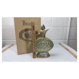 Jim Beam 150 Month Sage Green Decanter with Yellow Roses