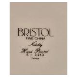 Bristol china White Dinnerware Set with Silver Trim S-3213