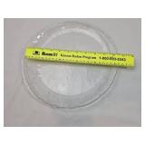 Clear Glass Floral Pattern Plates And Bowls