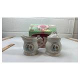 Precious Moments Happy Holly Days Sugar and Creamer Set