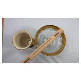 Gold Rimmed Glass Dessert Set