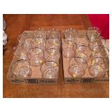 Silver Rim Champagne Coupe Glass Set
