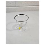 Silver Rim Champagne Coupe Glass Set