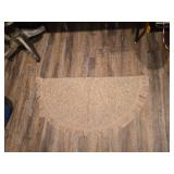 Neutral Tone Semi Circle Carpet