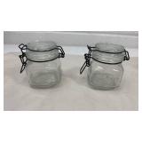 Mason Glass Storage Jars with Wire Bale Clamps