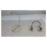 Brass Fleur-de-lis Plate Hangers