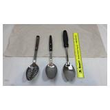 3-Piece Kitchen Utensil Set - Slotted and Solid Spoons