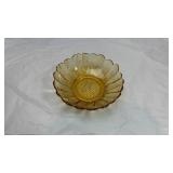 Amber Glass Sunburst Bowl