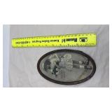 Terracotta Southwest Pottery and Oval Portrait Frame Set