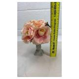 Peach Rose Silk Flower Arrangement