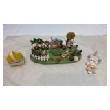 Easter Decorative Set - Bunny Garden Scene with Accessories