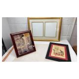 Collection of Two Professional Framed Prints and One Gold Picture Frame